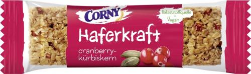 12 65 gr Rg Corny Haferkraft Müsliriegel Cranberry - Kürbiskern 