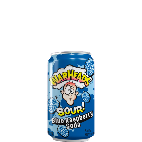 12 0.33l Ds Warheads Sour Blue Raspberry Soda 