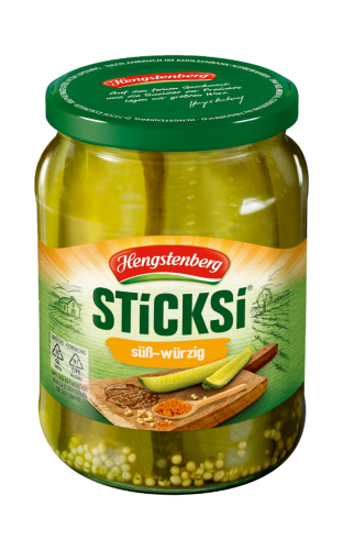 12 720ml Gl Hengstenberg Sticksi Gurken Classic 
