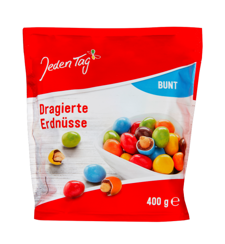 18 400grPg Jeden Tag Bunte dragierte Erdnüsse 