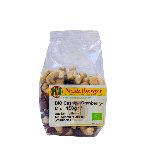 10 150g Pg Nestelberger BIO Cashew Cranberry Mix 