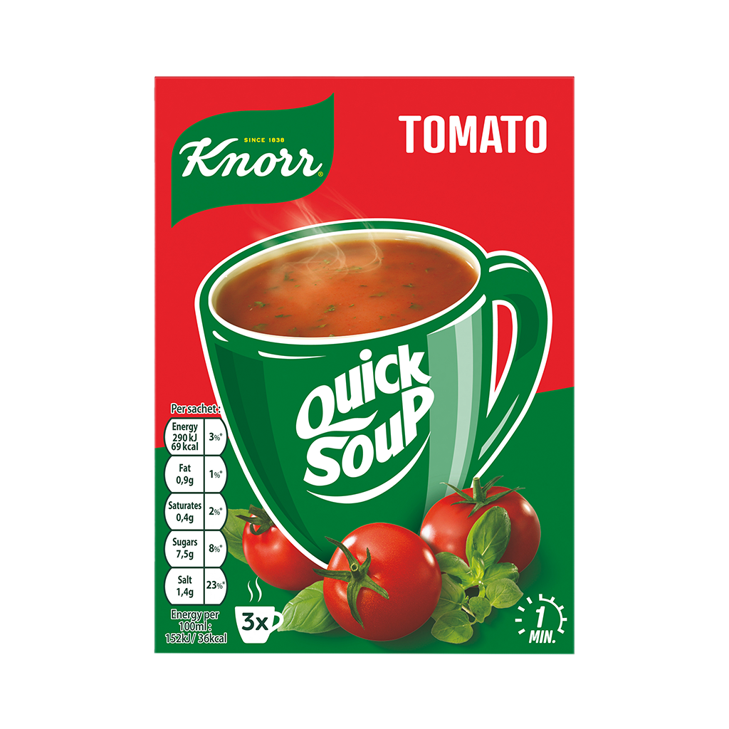 12 60g Pg Knorr Quick Instant Suppe Tomate 
