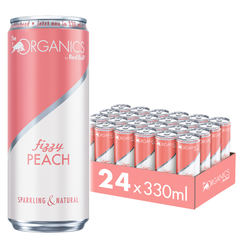 24 0.33l Ds Red Bull Organics Fizzy Peach BIO EWP 