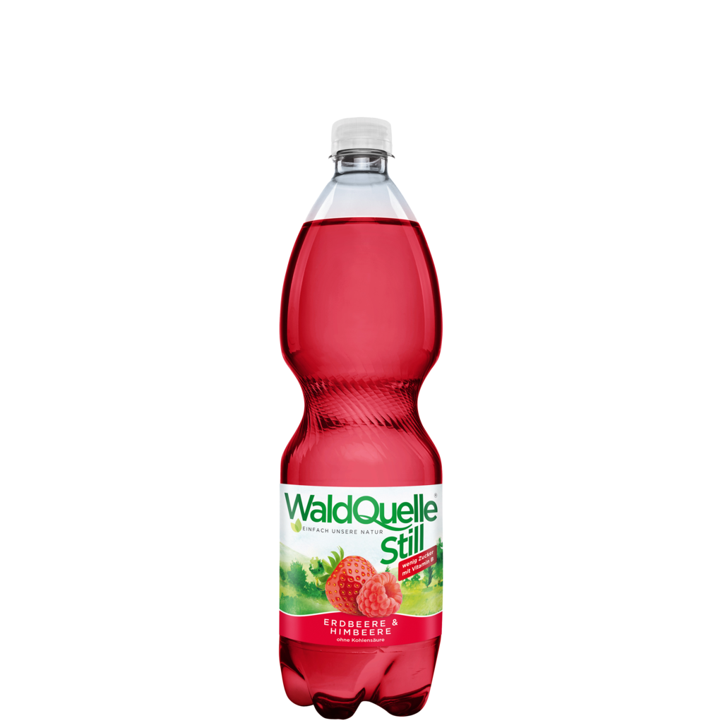 6 1.00l Pg Waldquelle Erdbeere Himbeere still PET EWP 