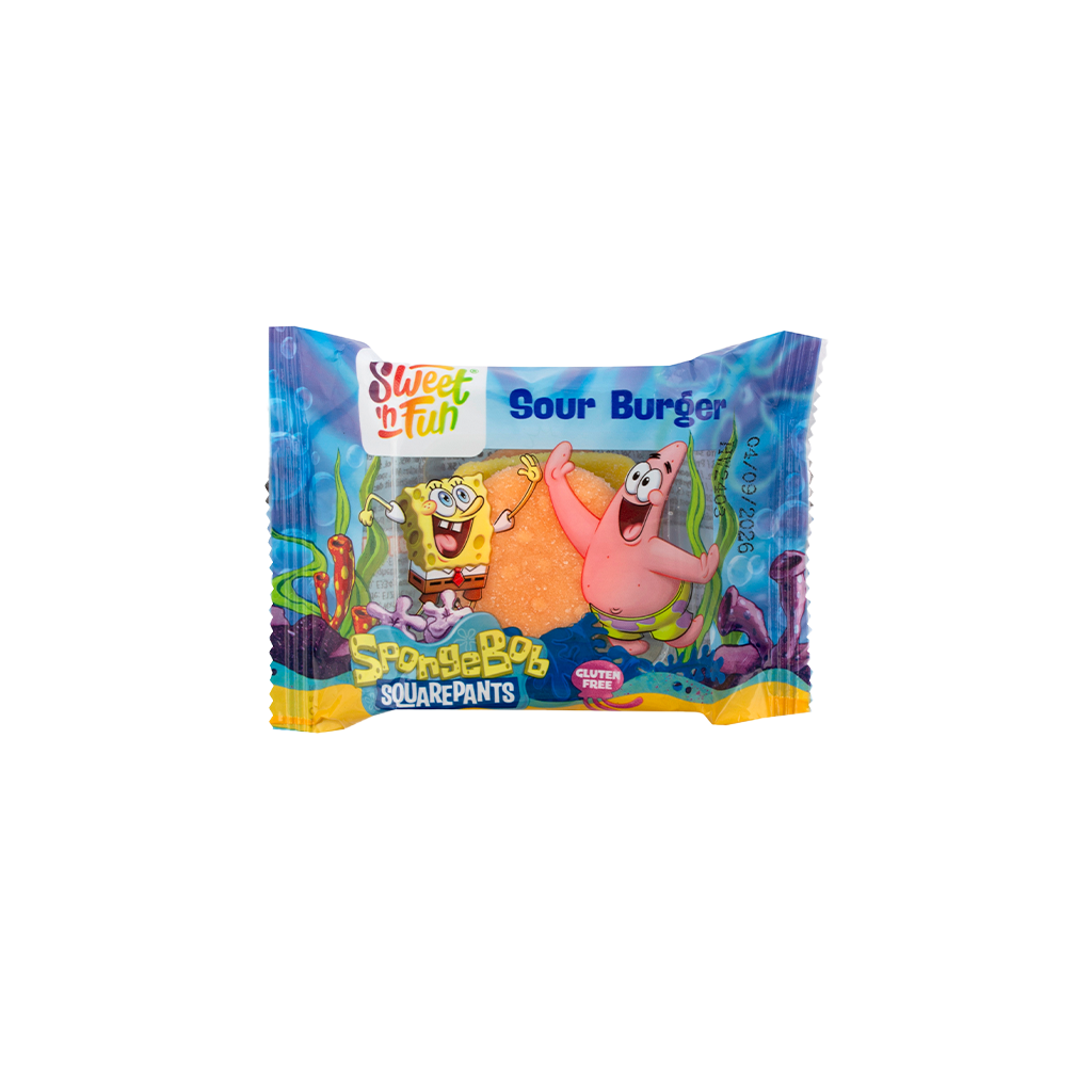 24 40g Pg Sweet'n Fun SpongeBob Sour Burger 