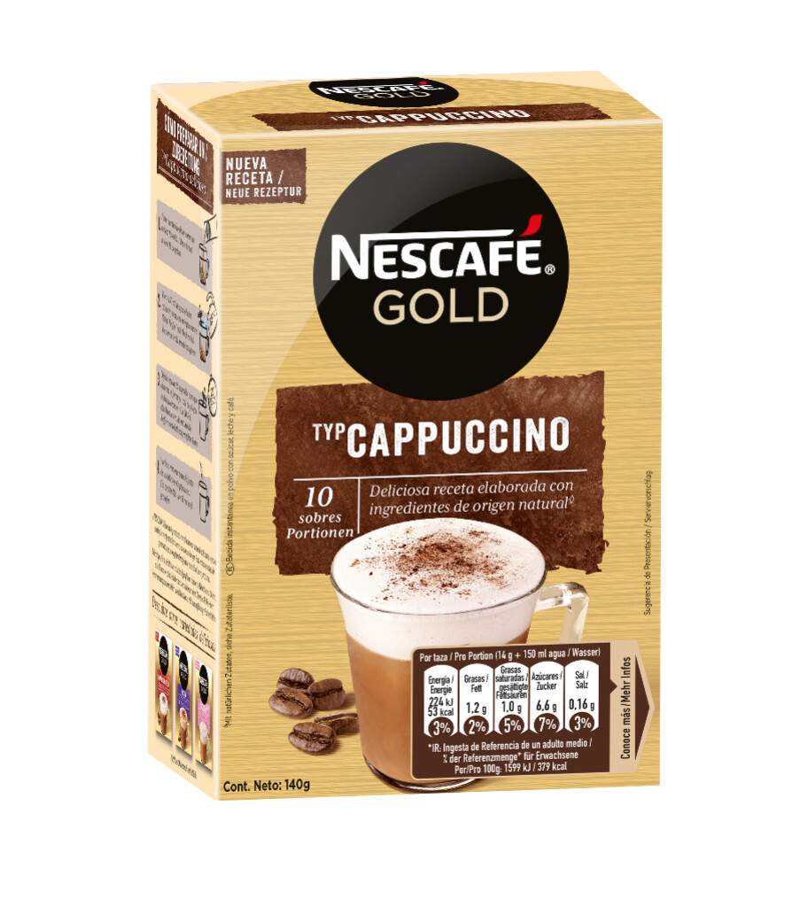 6 140gr Pg Nescafé Gold Cappuccino Portionen 