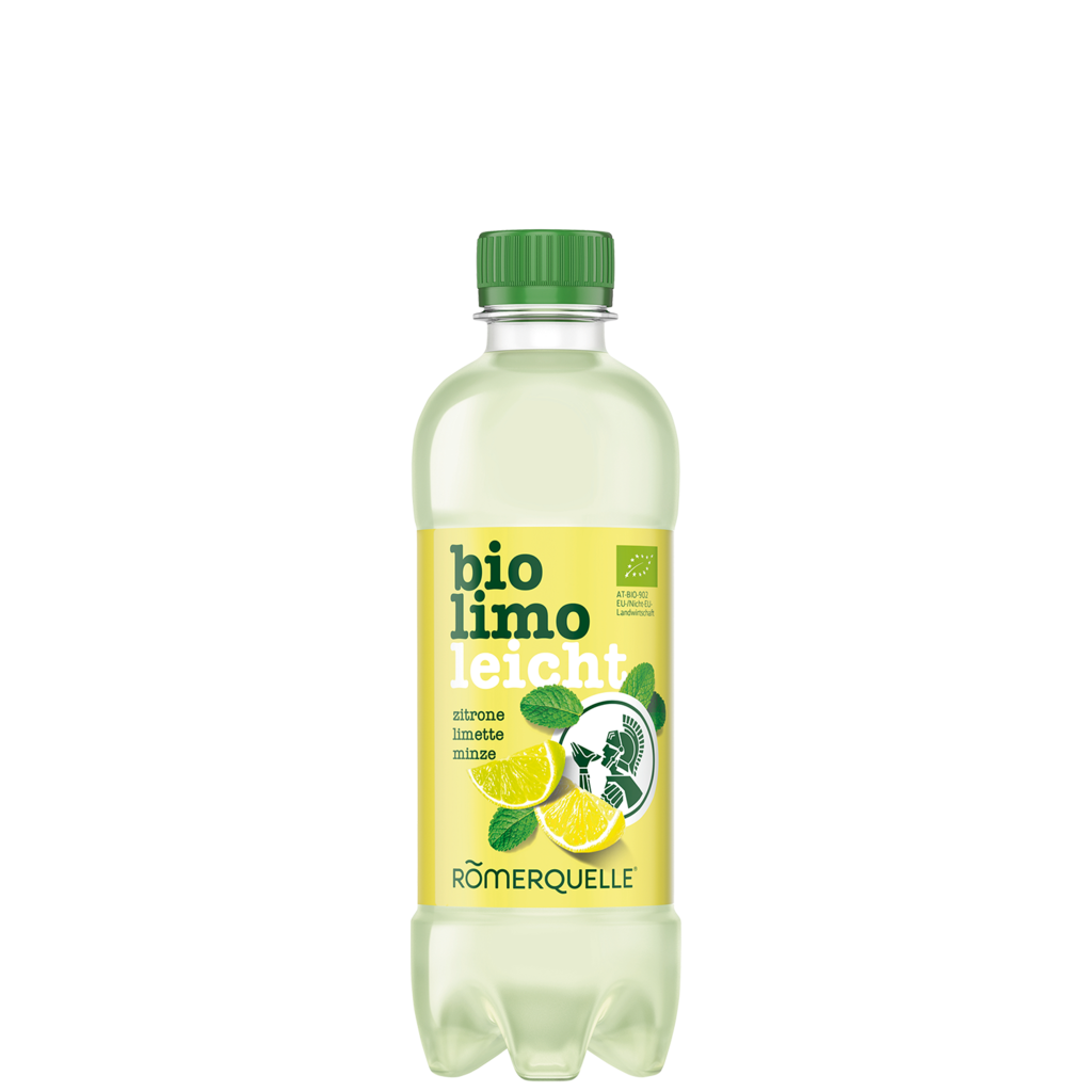 12 0.375l Fl Römerquelle Biolimo leicht Zitrone Limette Minze PET EWP 