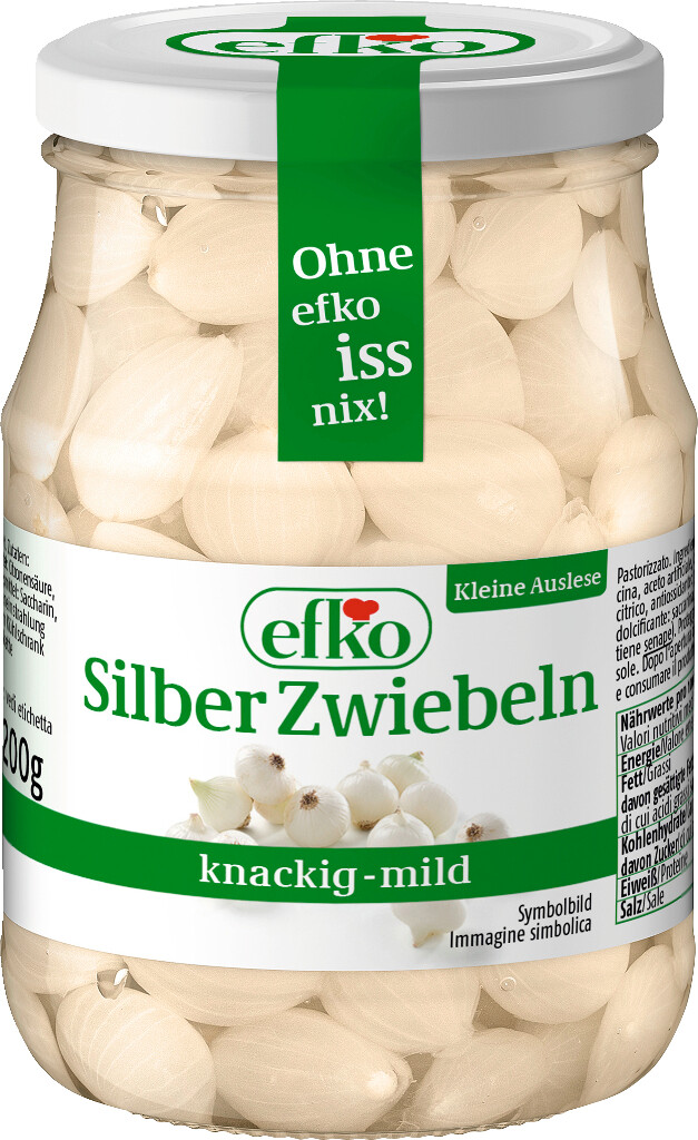 6 370ml Gl Efko Silberzwiebel 