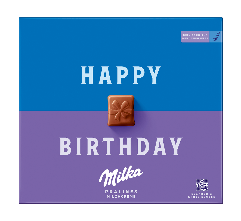 10 110g Pg Sags mit Milka Happy Birthday Milchcreme 