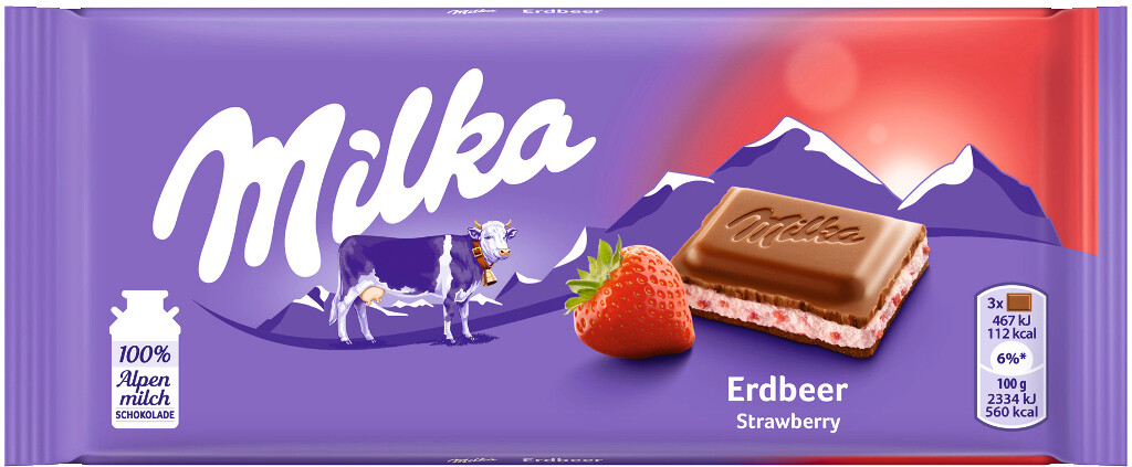22 100g Ta Milka Erdbeer 