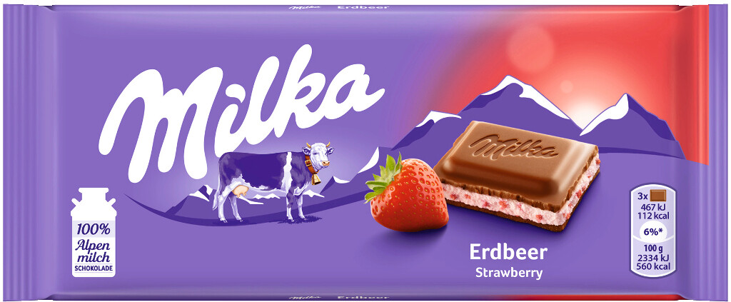 22 100gr Ta Milka Erdbeer 