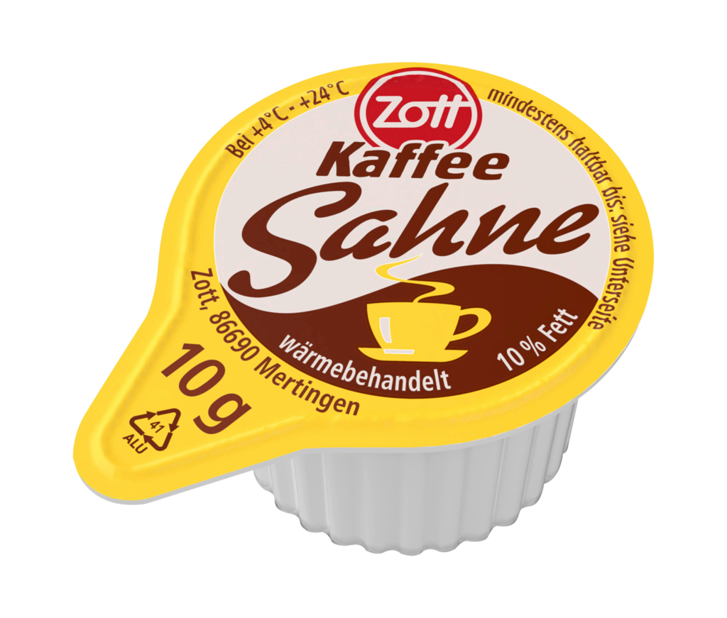 1 240StPg Zott Kaffeeobers/Kaffeesahne Portionsbecher 10g 