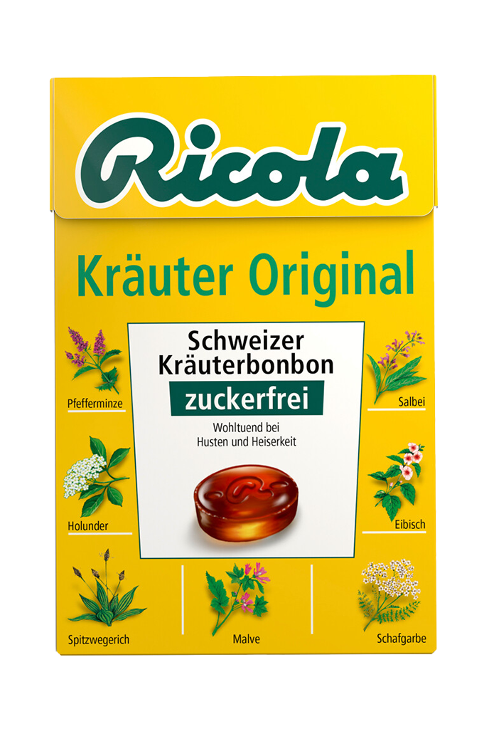 10 50g Pg Ricola Kräuter zuckerfrei 