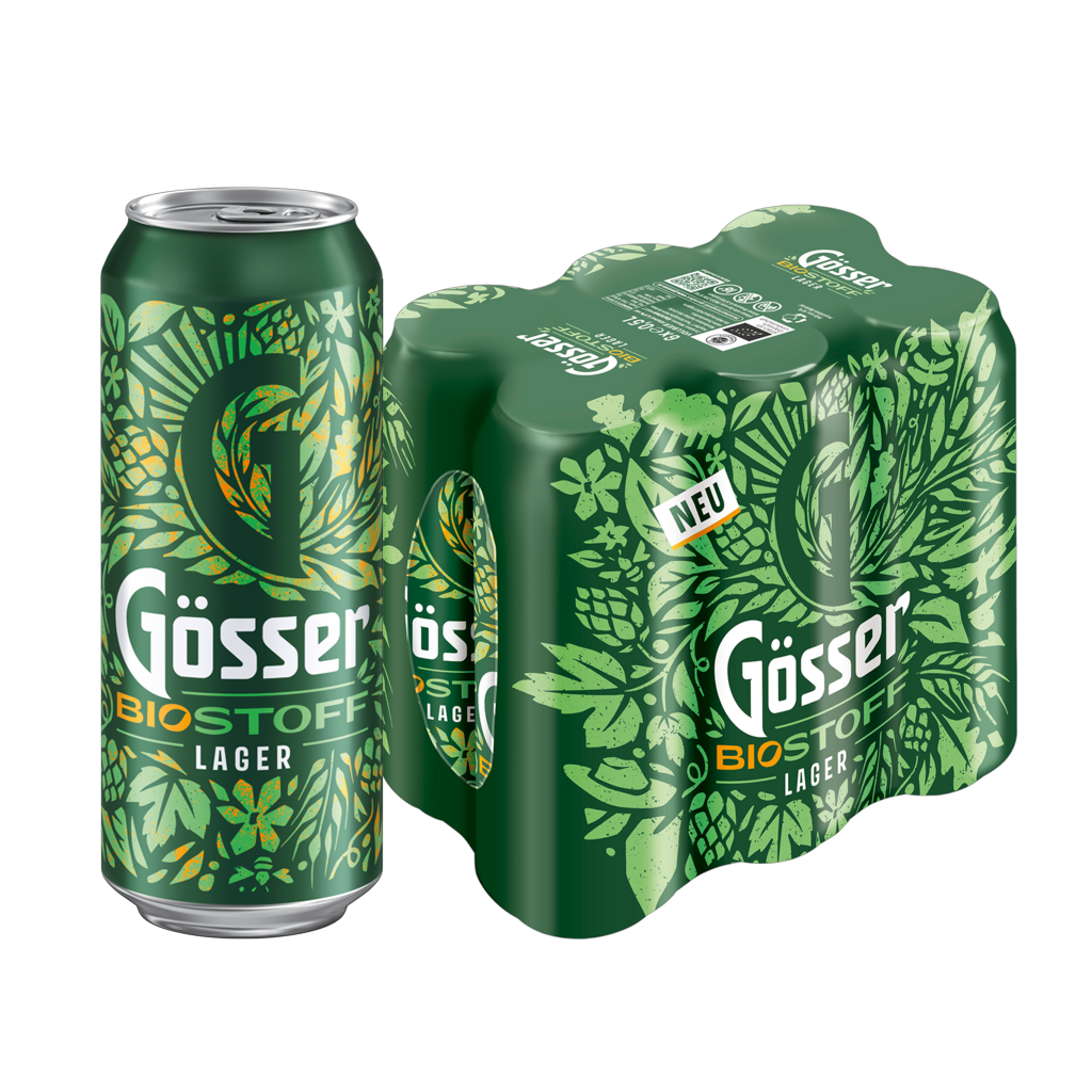 4 6/0.50MP Gösser Biostoff Lager Dose EWP 