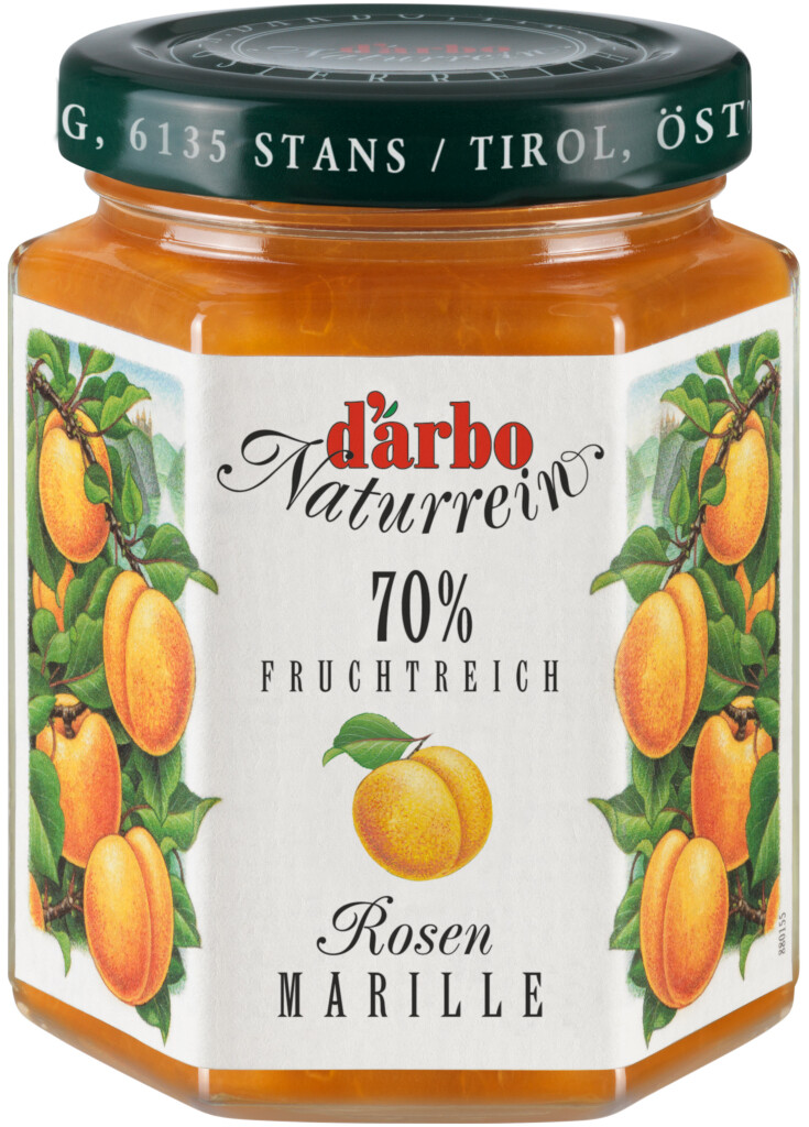 6 200gr Gl Darbo Frruchtreich Rosenmarillen Konfitüre 