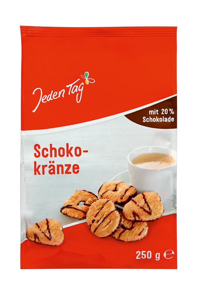10 250g Bt Jeden Tag Schokokränze 