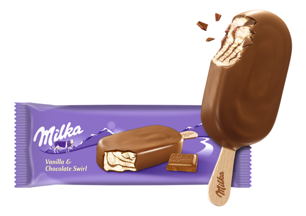 20 90mlPg TKK Milka Eis Chocolate Swirl Stick 