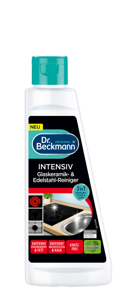 6 250ml Fl Dr. Beckmann Intensiv Glaskeramik & Edelstahl Reiniger  