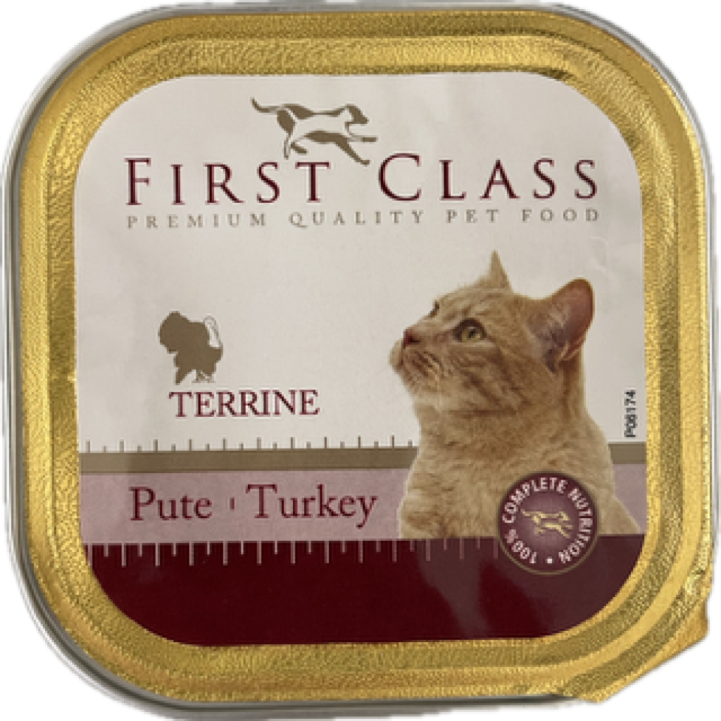 34 100g Pg First Class Katzenfutter Pute 