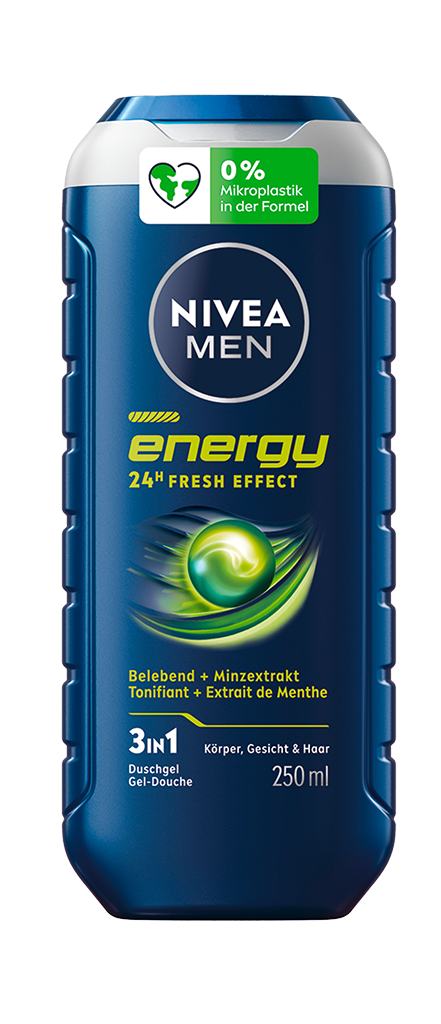 6 250ml Fl Nivea Men 3in1 Duschgel Energy fresh effect 