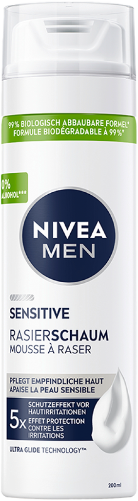 6 200ml Ds Nivea Men Sensitive Rasierschaum 