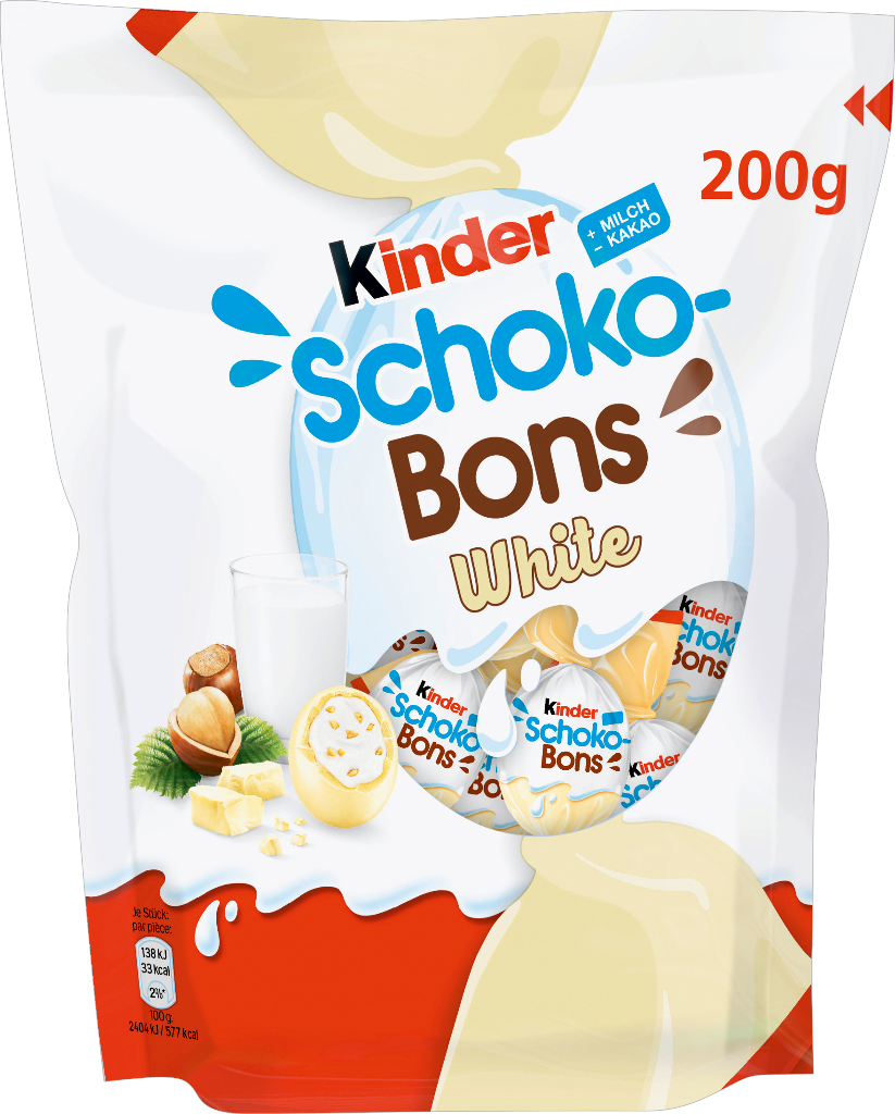 18 200gr Bt Ferrero Kinder Schoko-Bons White  