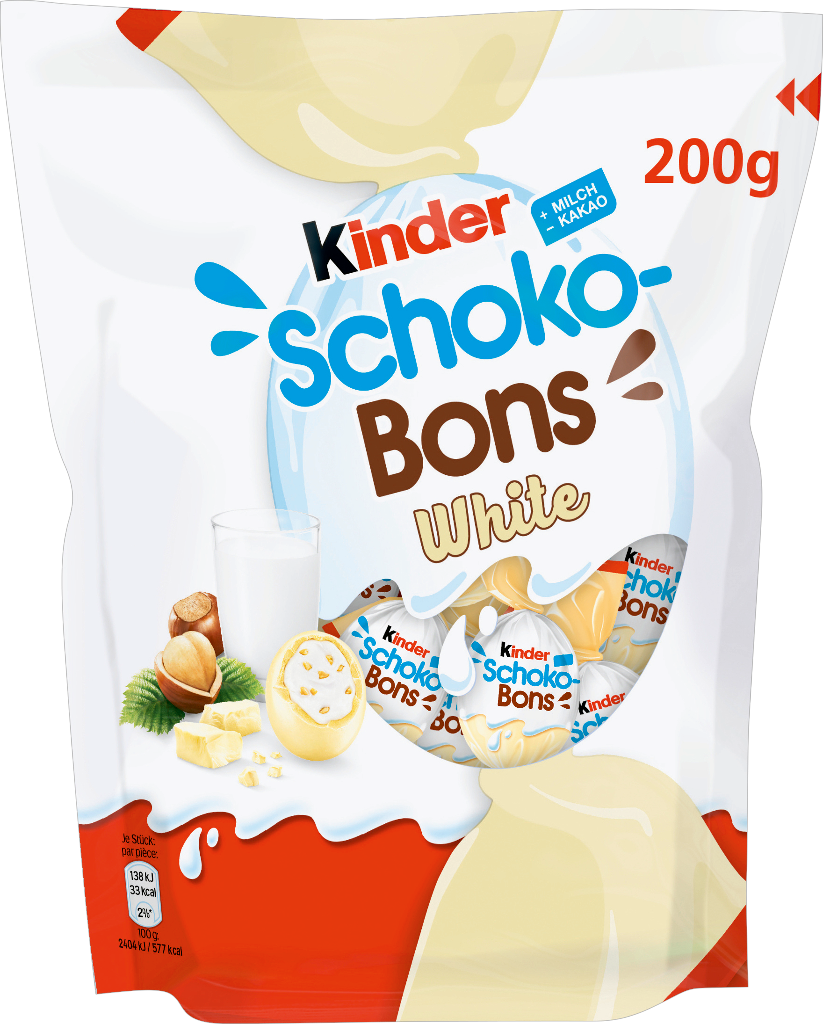 18 200g Pg Ferrero Kinder Schoko-Bons White  