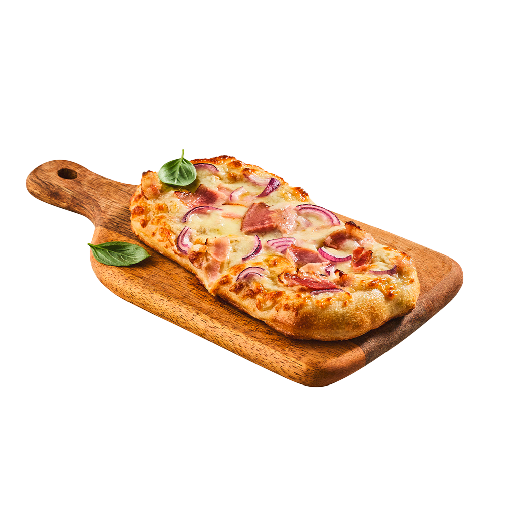 18 187g Pg TKK Dr. Oetker Pinsa Snack Pancetta e Cipolla  