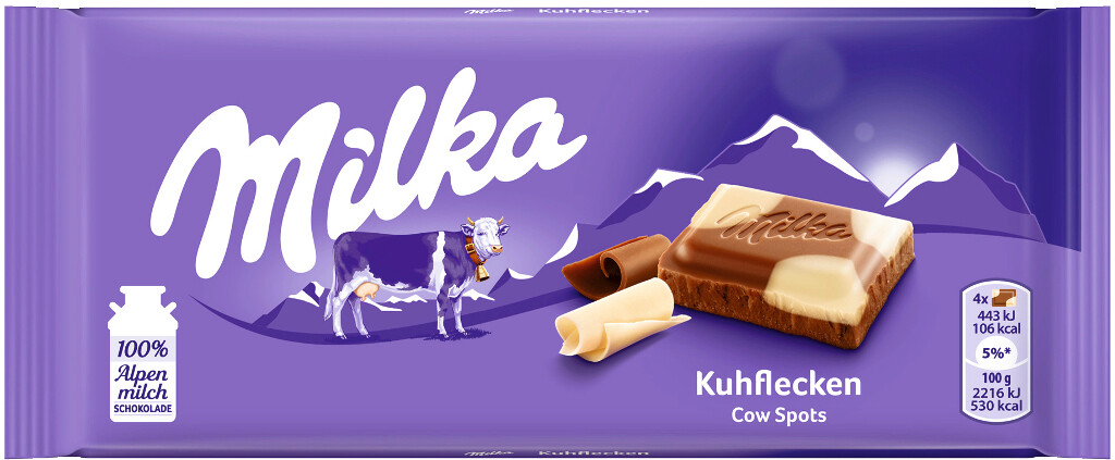 23 100gr Ta Milka Kuhflecken 