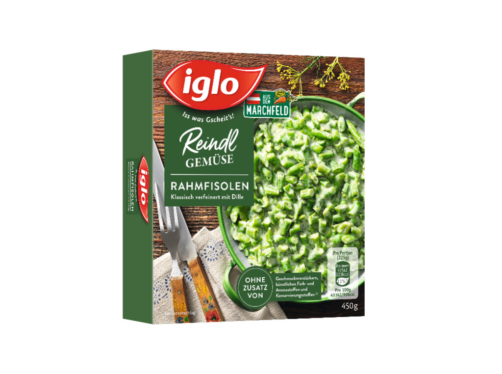 10 450gr Pg TKK Iglo Fisolen mit Rahm 