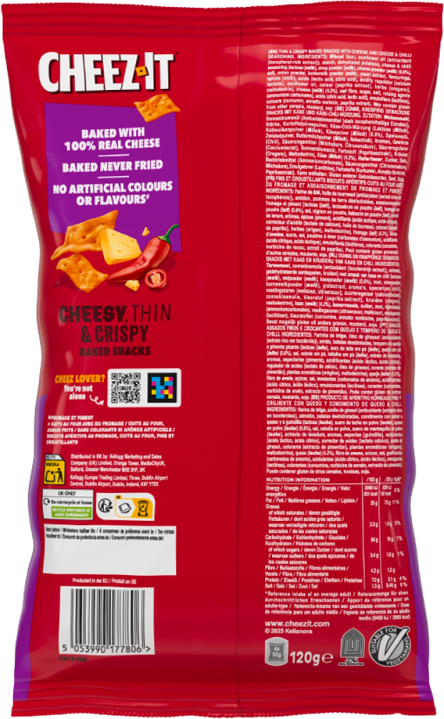 14 120g Pg Kelloggs Cheez it Cheese & Chilli 