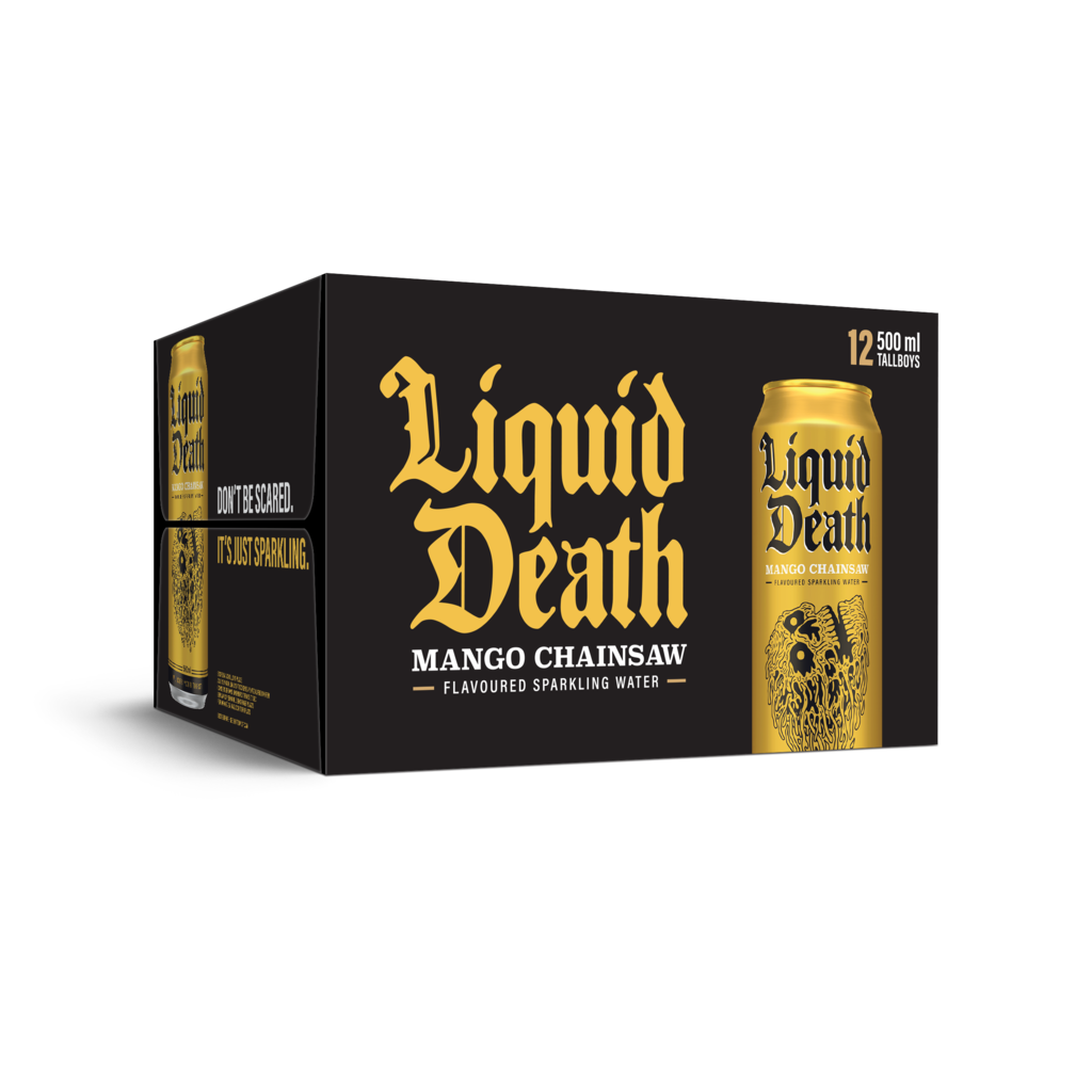12 0.50l Ds Liquid Death Mango Chainsaw Sparkling Water  