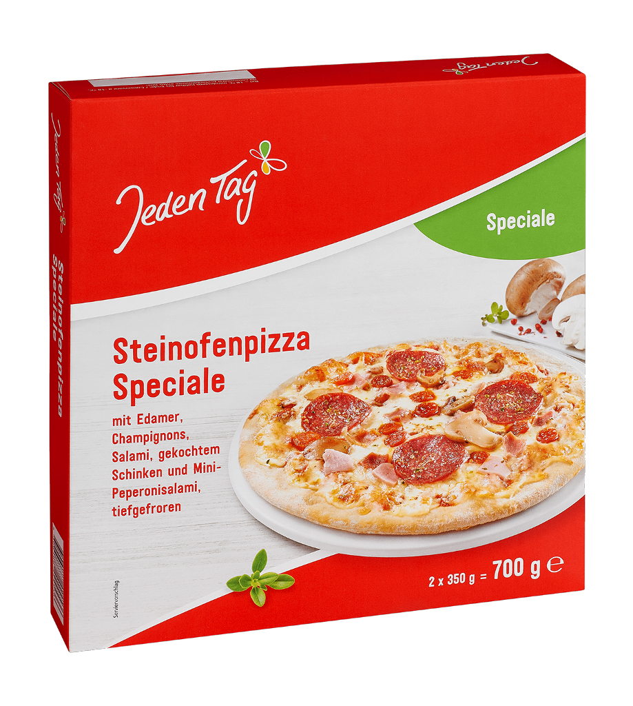 4 2erPg TKK Jeden Tag Steinofen Pizza Speciale 