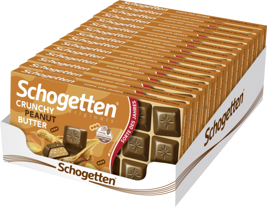 15 100g Pg Schogetten Crunchy Peanut Butter  