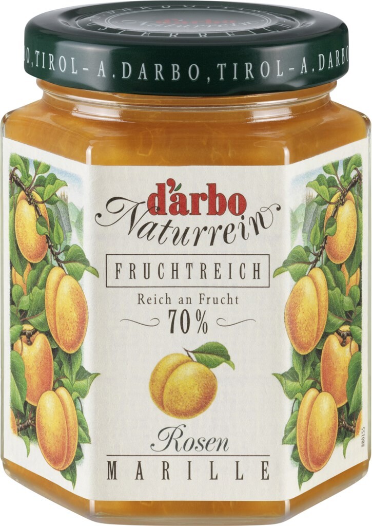 6 200gr Gl Darbo Frruchtreich Rosenmarillen Konfitüre 