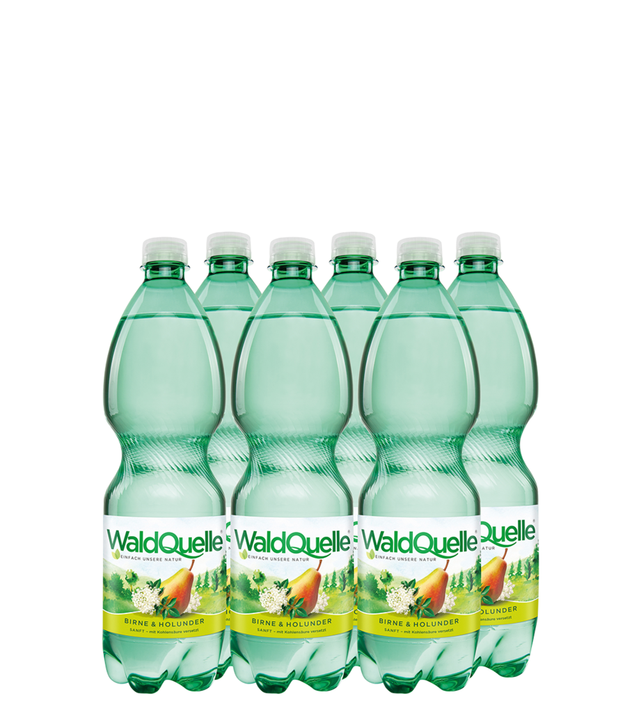 6 1.00l Fl Waldquelle Birne & Holunder PET EWP 