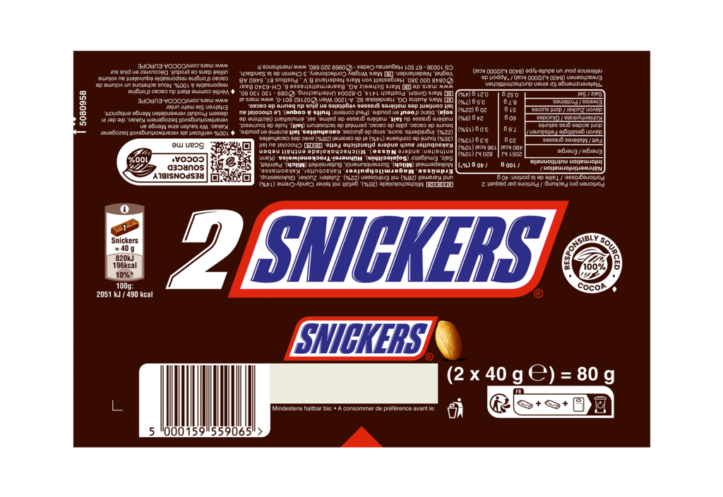 24 80grPg Snickers Classic 2er 