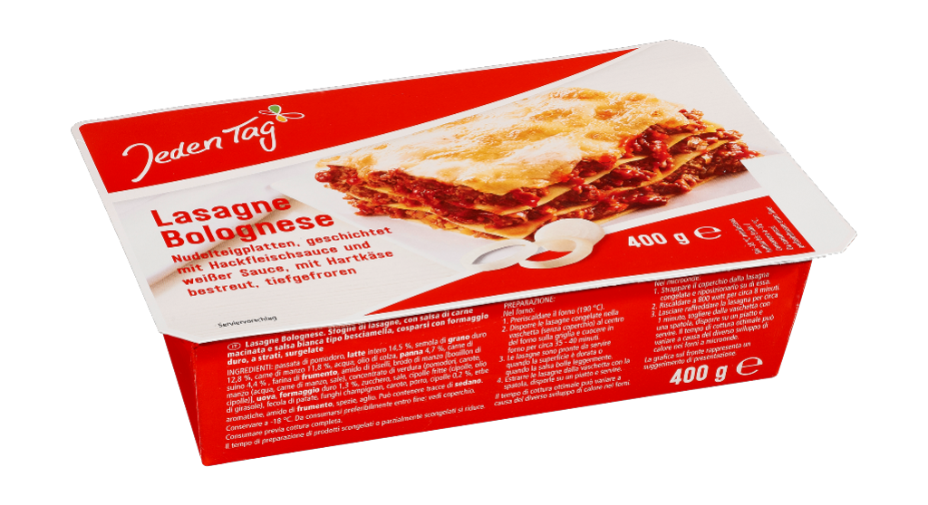 5 400g Pg TKK Jeden Tag Lasagne Bolognese 