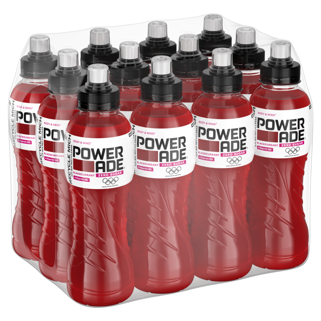 12 0.50l Fl Powerade Blackcurrant Zero PET EWP  