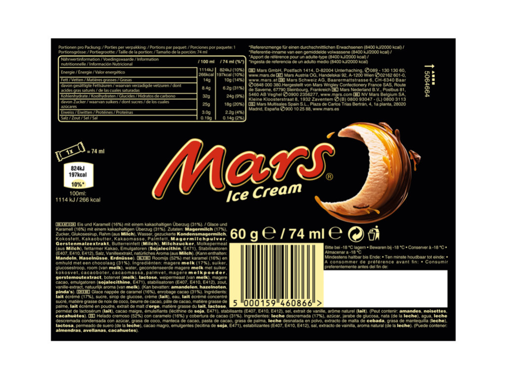 24 60grRg TKK Mars Ice Cream 