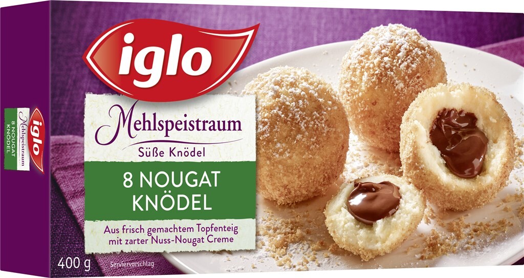 8 400g Pg TKK Iglo Nougatknödel 