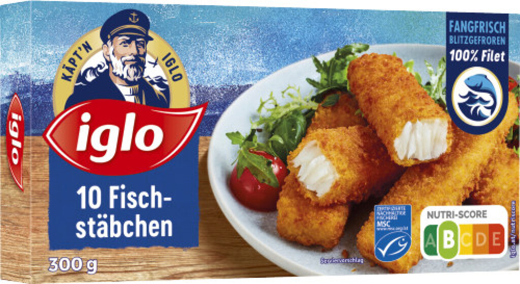 12 300g Pg TKK Iglo MSC Fischstäbchen 