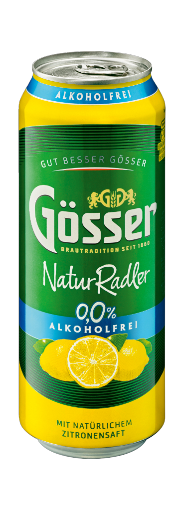 4 6/0.50 MP Gösser Naturradler Zitrone 0,0% Alkoholfrei Dose 