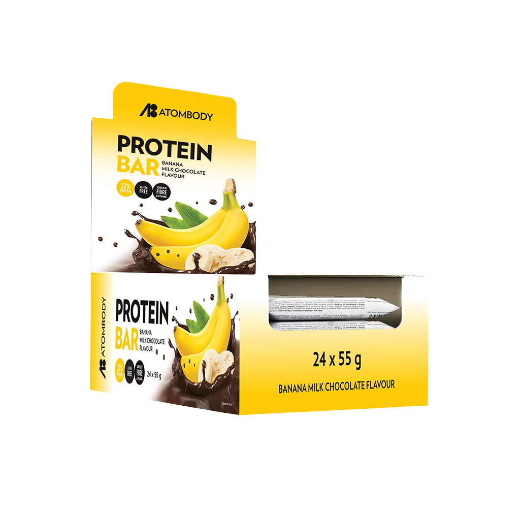 24 55g Rg Atombody Protein Bar Banana Milk Chocolate  