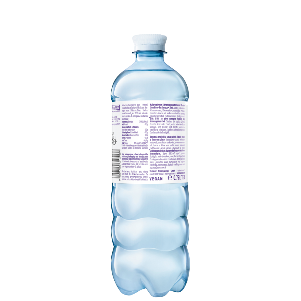 6 0.75l Fl Vöslauer Flavours Plus Pfirsich Lime PET EWP 