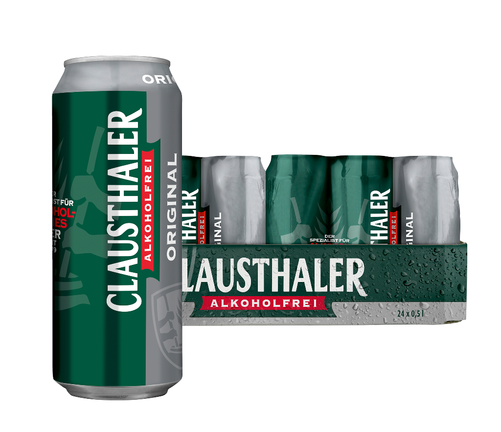 24 0.50l Ds Clausthaler Alkoholfreies Bier Dose 