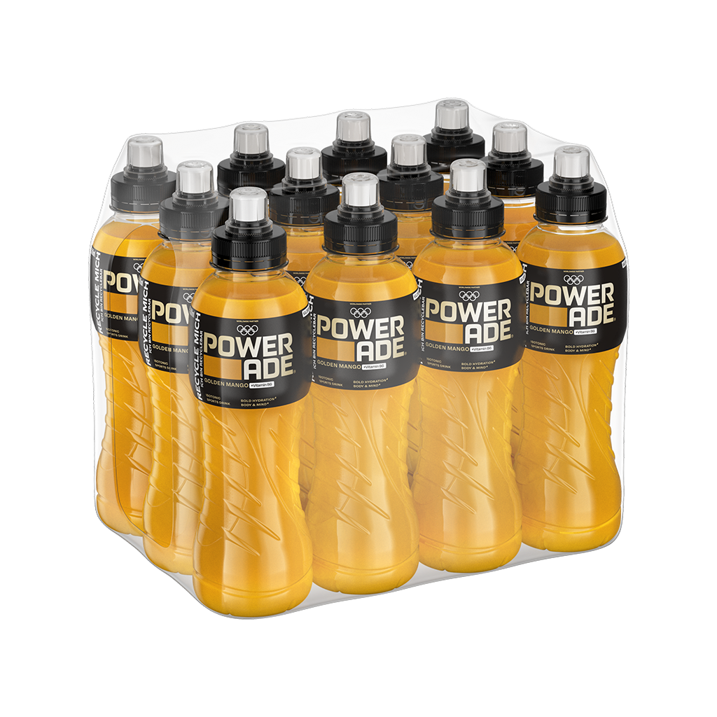 12 0.50l Fl Powerade Golden Mango PET  EWP 
