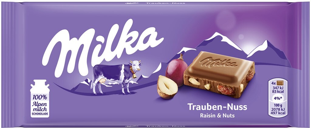 22 100gr Ta Milka Traube Nuss 