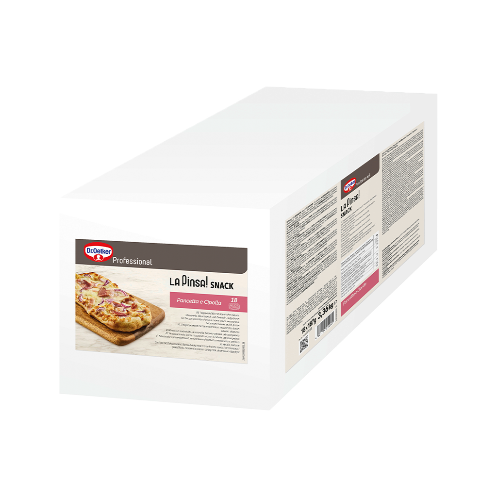 18 187g Pg TKK Dr. Oetker Pinsa Snack Pancetta e Cipolla  