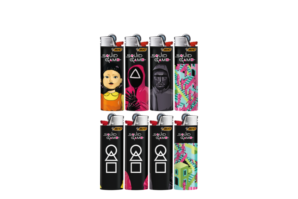 50 1St Pg BIC Feuerzeug J26 Maxi Squid Game Limited Edition 